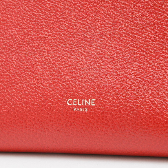 Celine Bucket Bag Sangle Shoulder Leather Red - Picture 3 of 7
